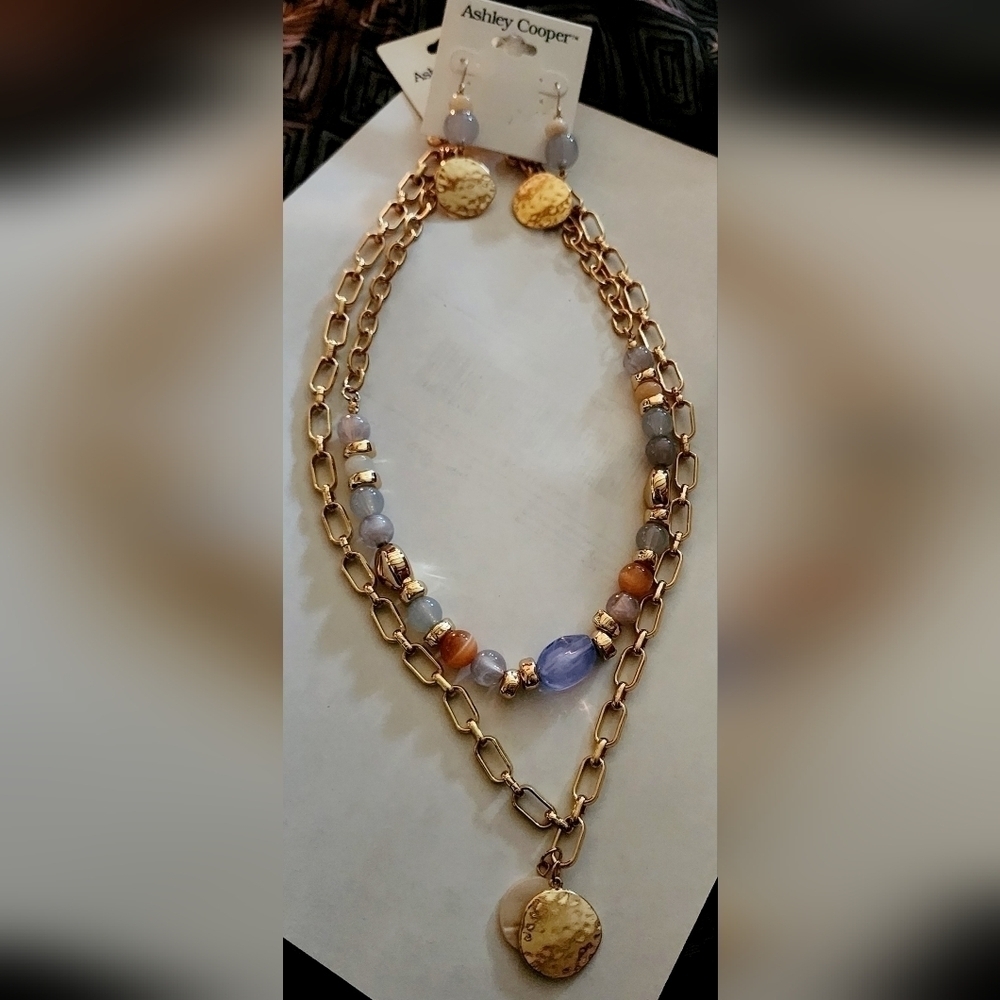 ASHLEY COOPER NECKLACE &EARRINGS